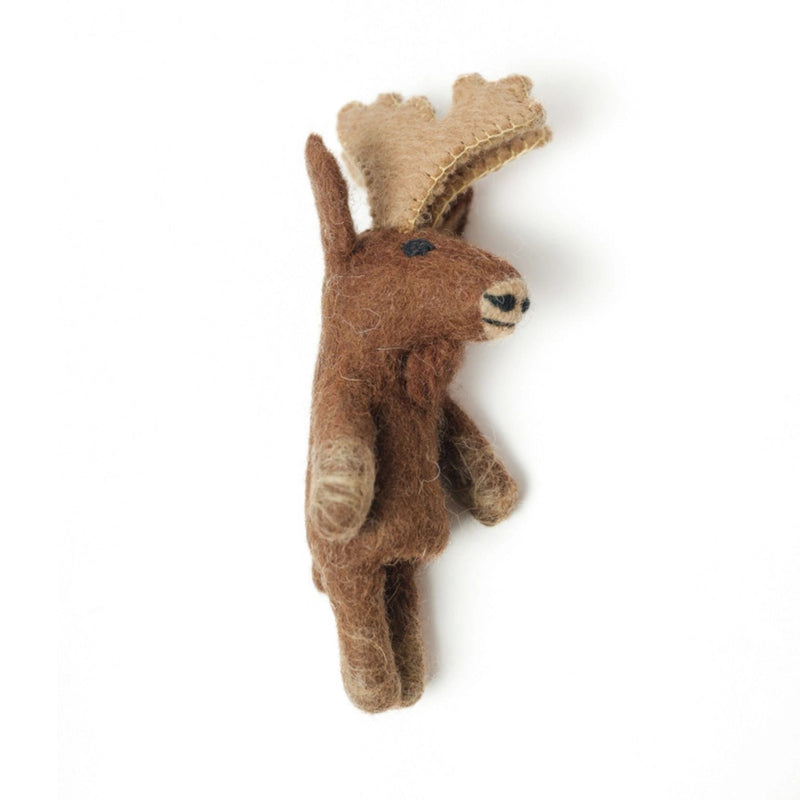Felt Moose Finger Puppet