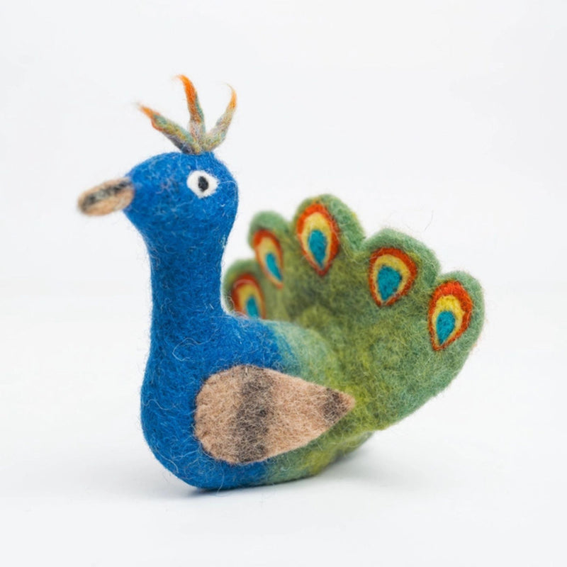 Felt Peacock Finger Puppet