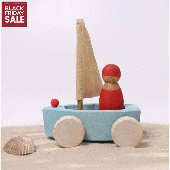 Grimm's Land Yacht with Sailor, Small-Simply Green Baby