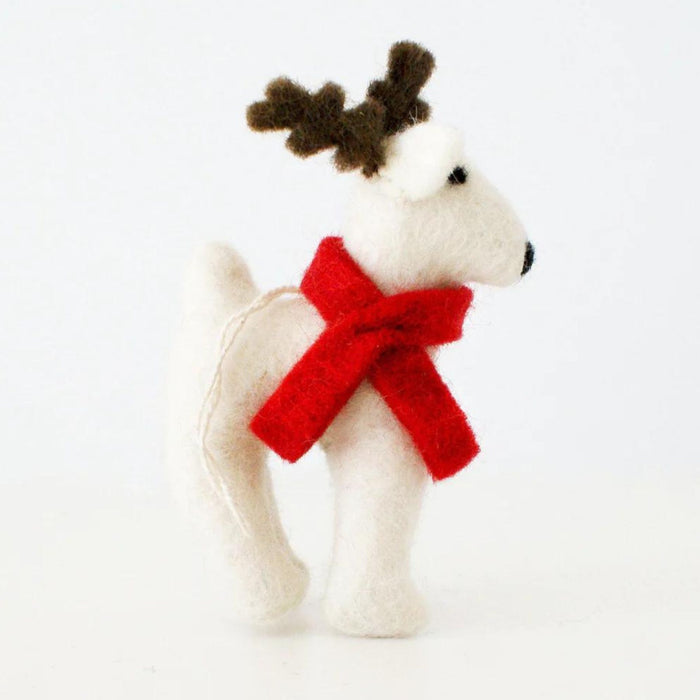 Wool Felt Ornament, Reindeer