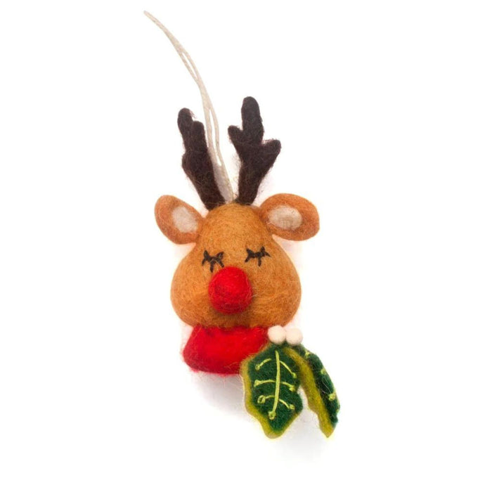 Wool Felt Ornament, Rudolph