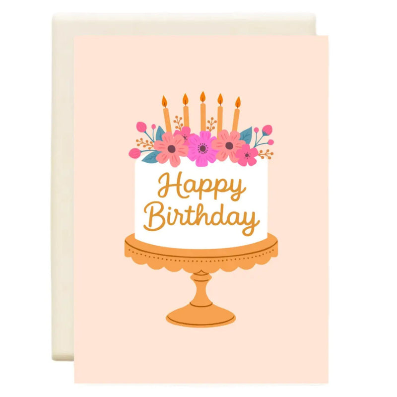Happy Birthday | Flower Cake Birthday Card