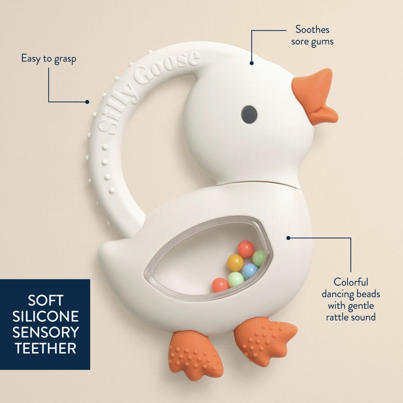 Bitzy Shake Silicone Teether + Rattle