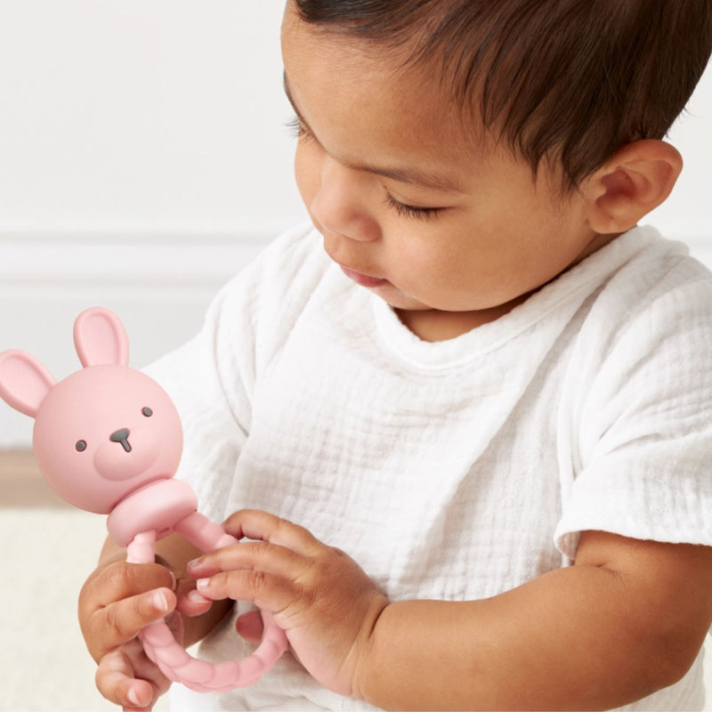 Shake + Smile Silicone Rattle Teether