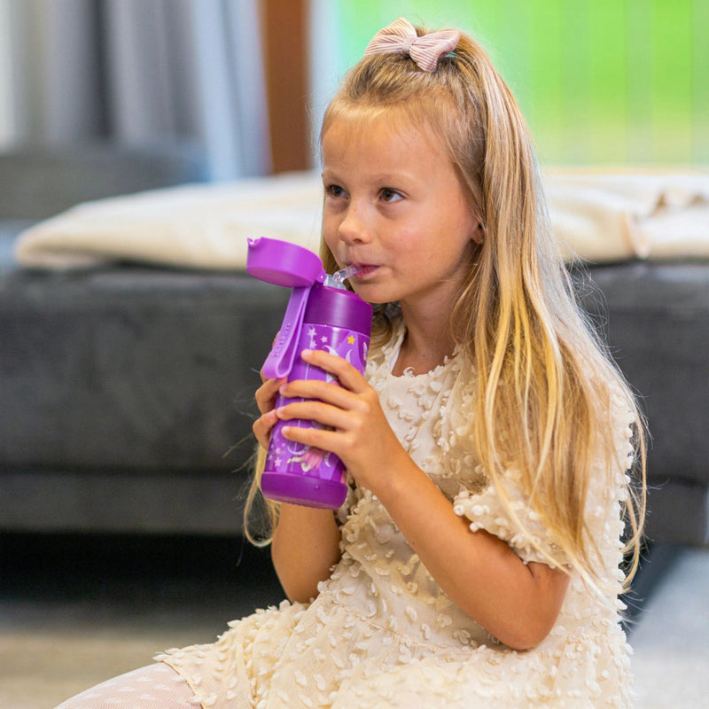 Charli Insulated Stainless Steel Straw Water Bottle, 350ml