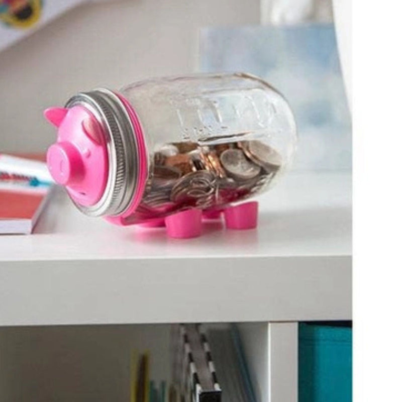 Piggy Bank Lid for Regular Mouth Mason Jar