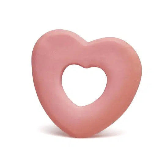 Natural Rubber Teether - Pink Heart