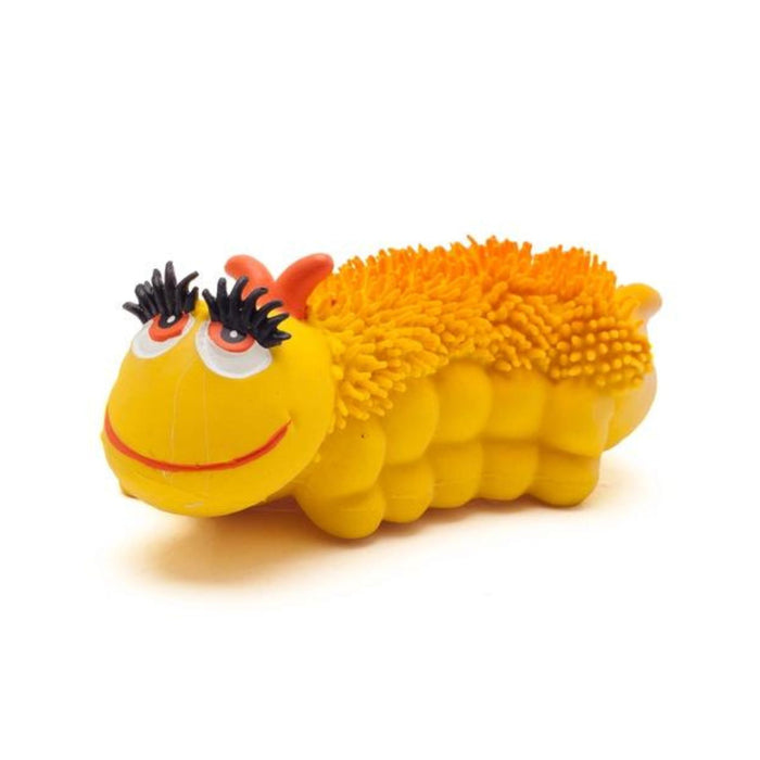 Natural Rubber Toy - Carley the Caterpillar with Squeaker