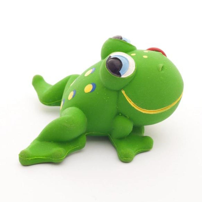 Natural Rubber Toy - Flint The Frog  with Squeaker