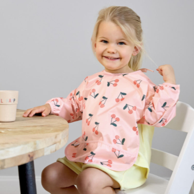 Long Sleeve Bib (2 pcs) - Happy Fruits, Cherry