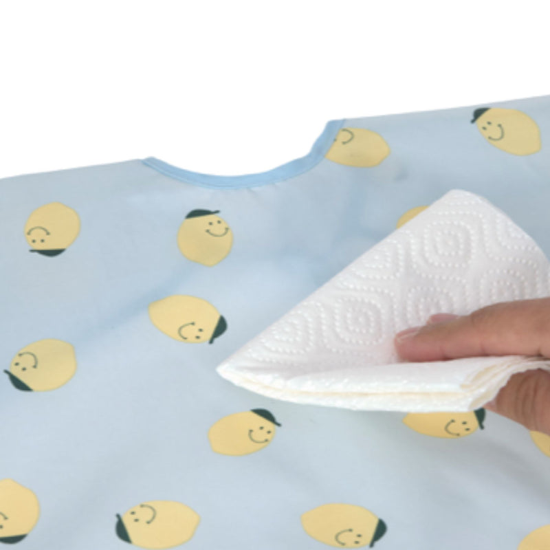 Long Sleeve Bib (2 pcs) - Happy Fruits, Lemon