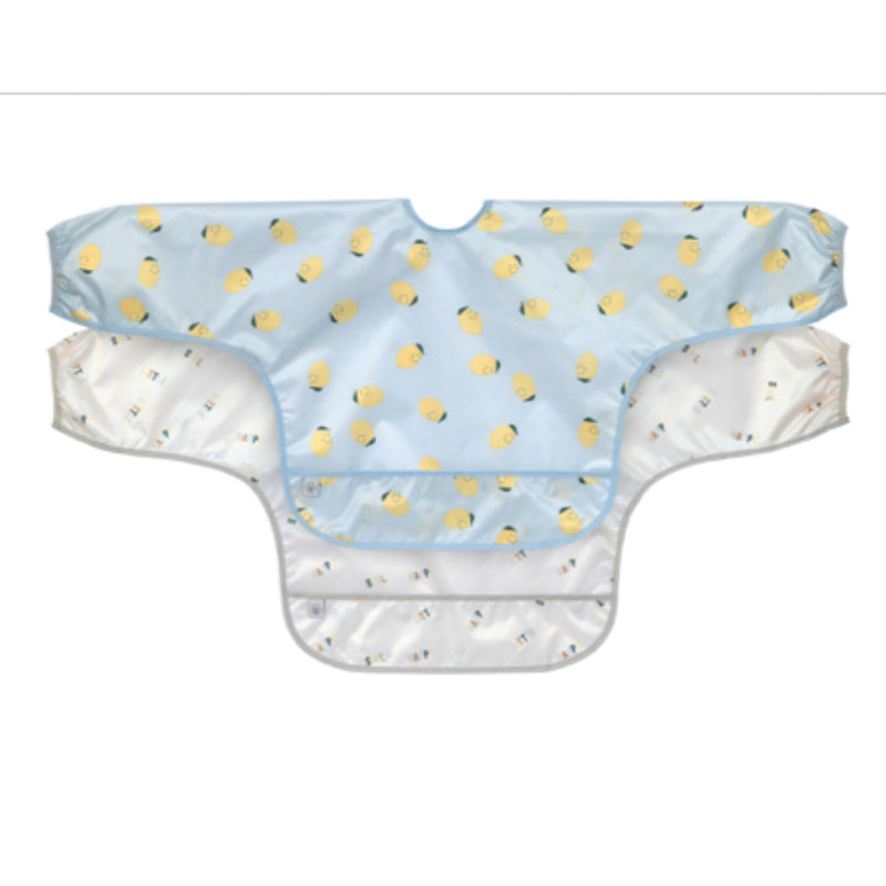Long Sleeve Bib (2 pcs) - Happy Fruits, Lemon