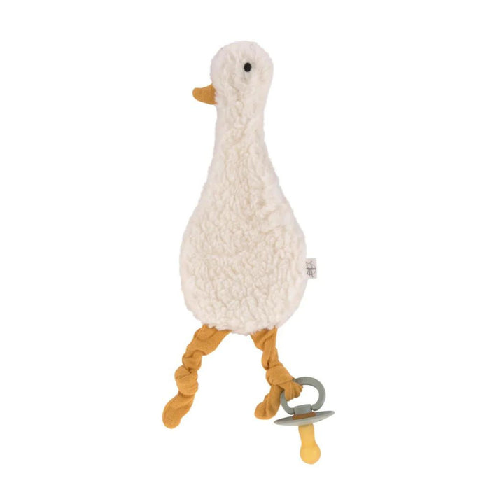 Organic Knitted Baby Comforter, Tiny Farmer Goose