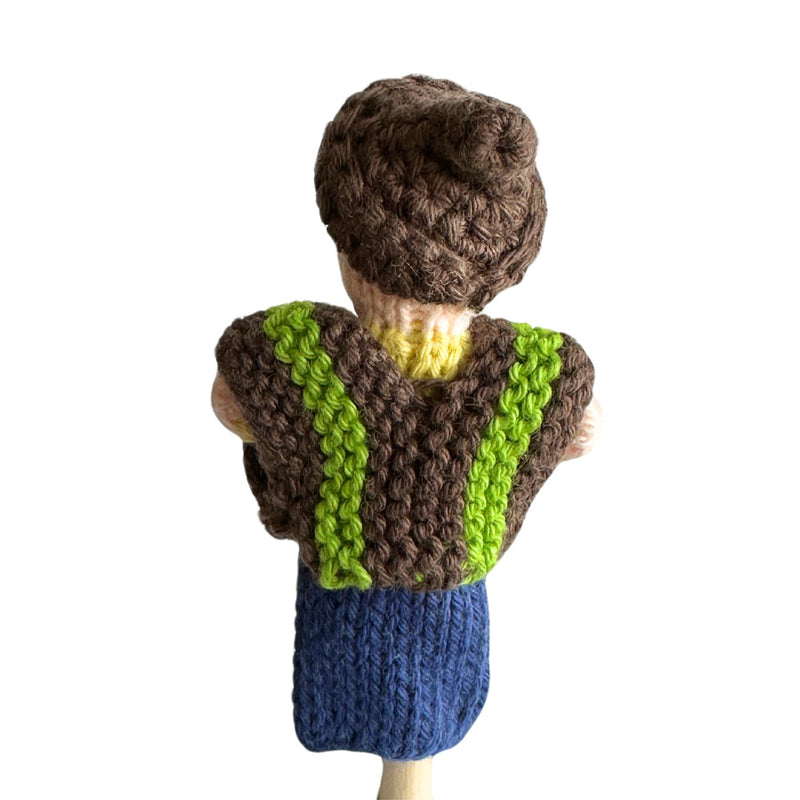 Organic Cotton Finger Puppet - Andean Boy