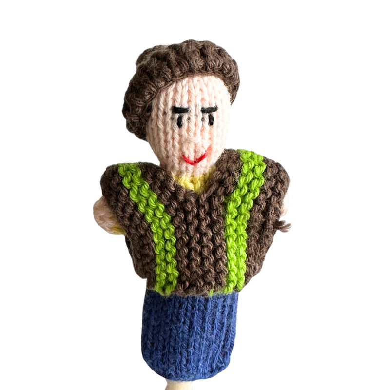Organic Cotton Finger Puppet - Andean Boy