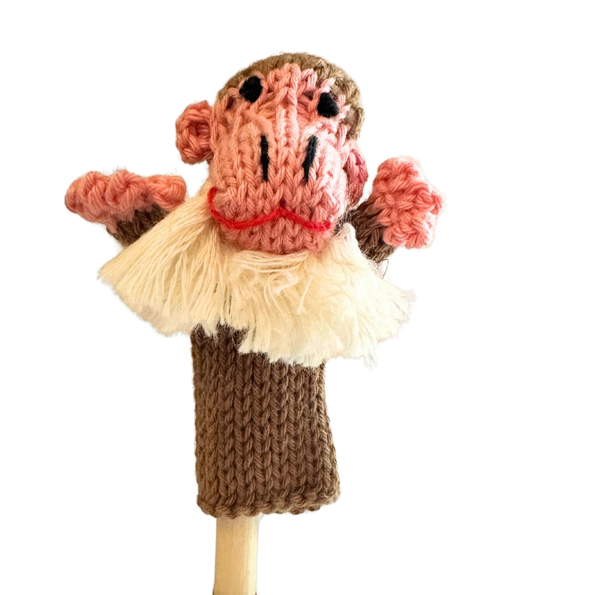 Organic Cotton Finger Puppet - Beard Monkey — Simply Green Baby