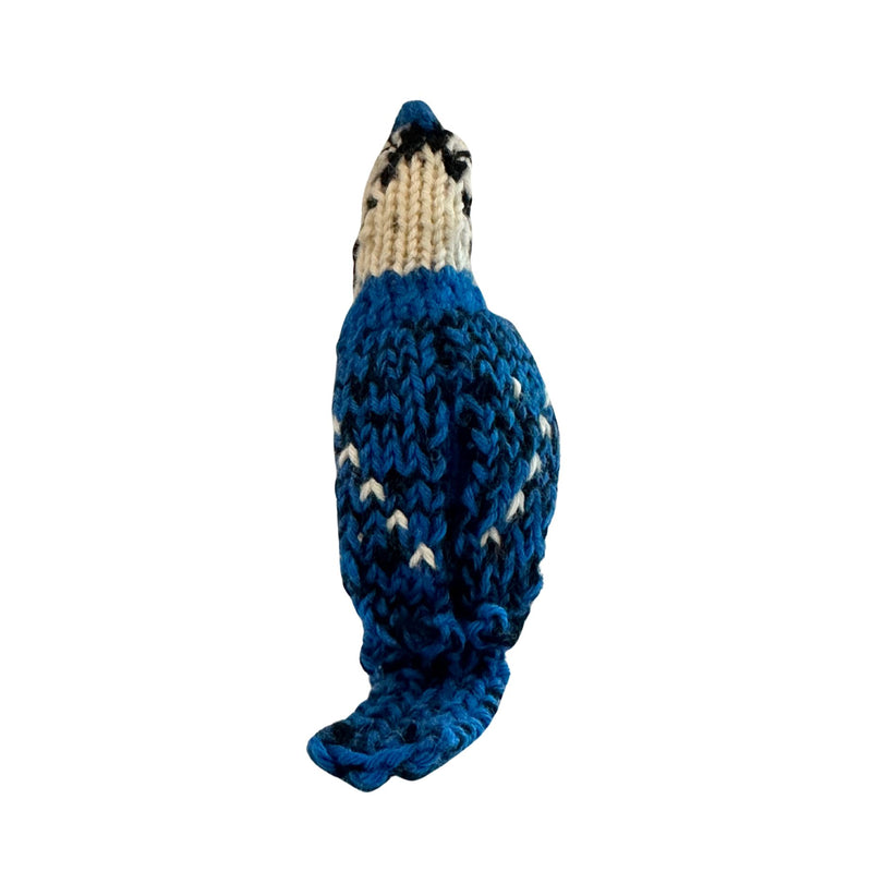 Organic Cotton Finger Puppet - Blue Jay