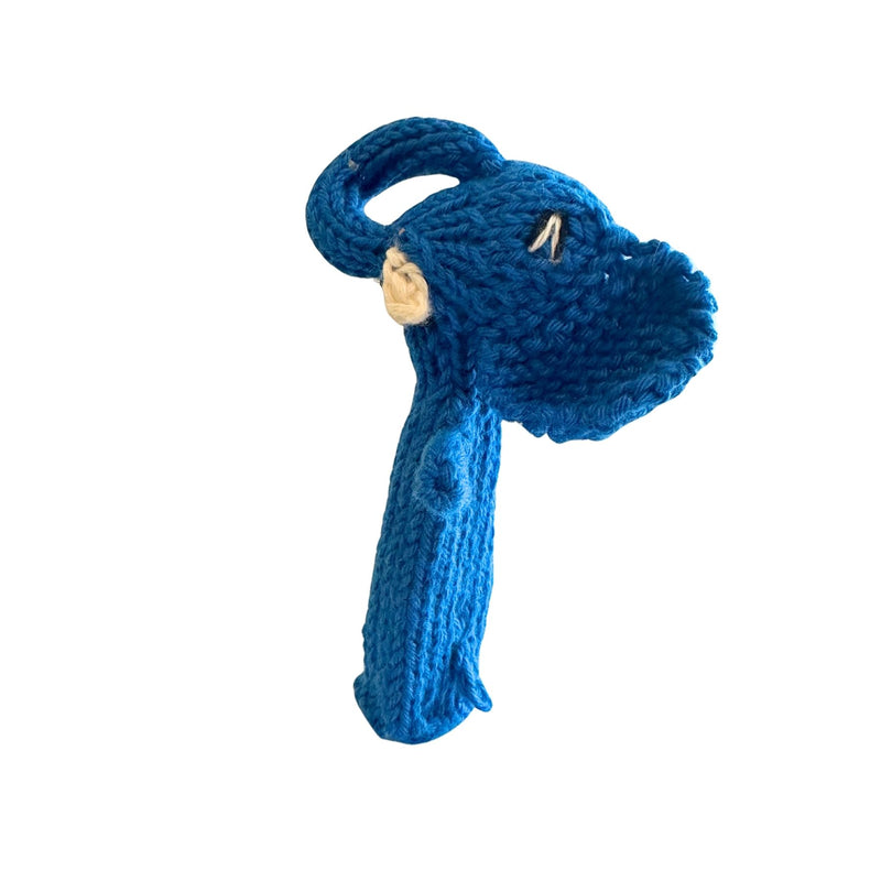 Organic Cotton Finger Puppet - Elephant