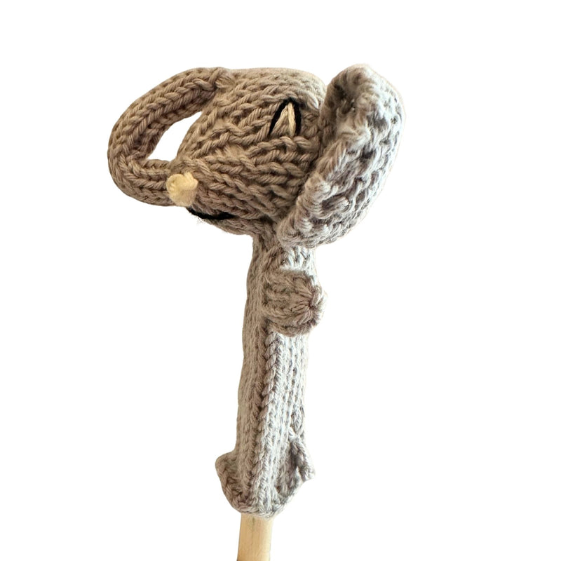 Organic Cotton Finger Puppet - Elephant