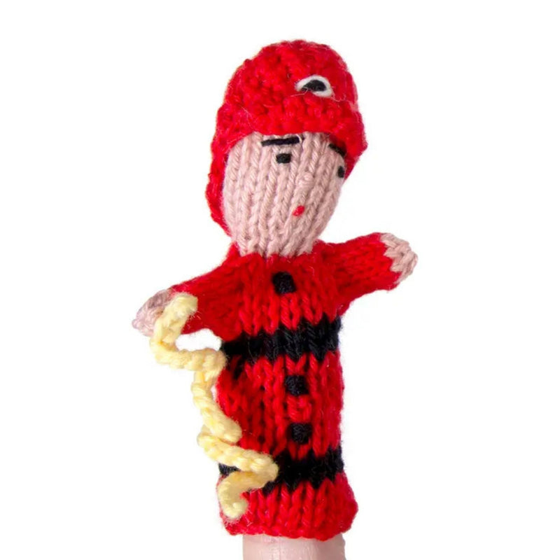 Organic Cotton Finger Puppet - Firefighter