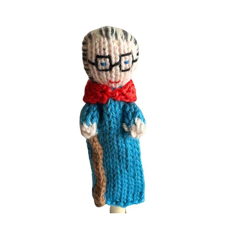 Organic Cotton Finger Puppet - Grandmother