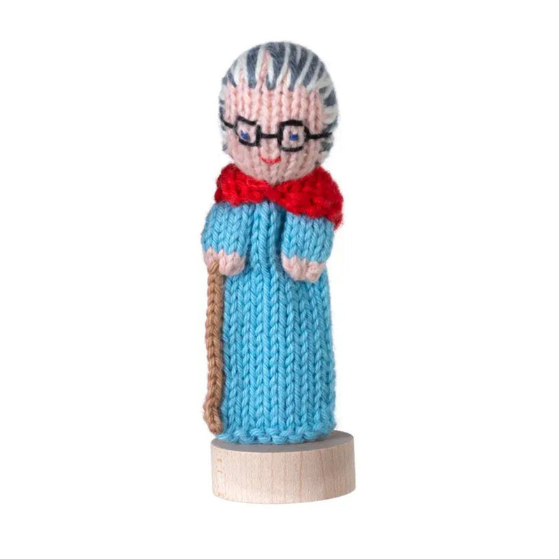 Organic Cotton Finger Puppet - Grandmother