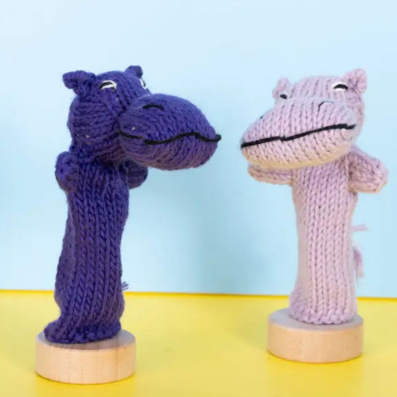 Organic Cotton Finger Puppet - Hippo