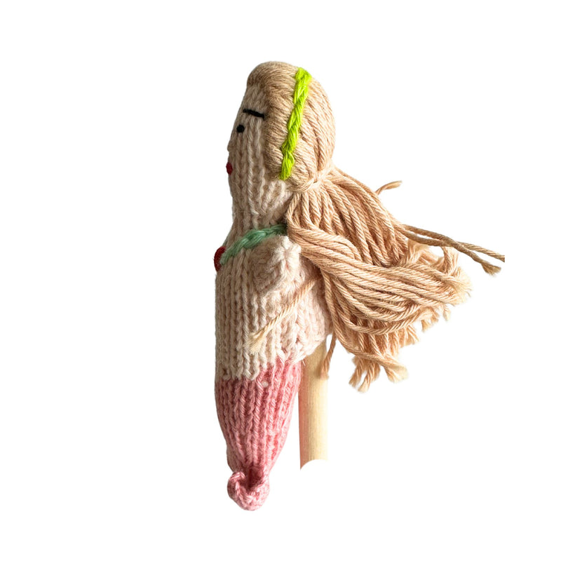 Organic Cotton Finger Puppet - Mermaid