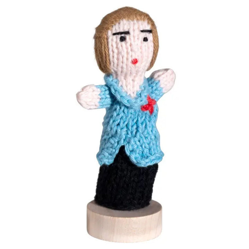Organic Cotton Finger Puppet - Nurse
