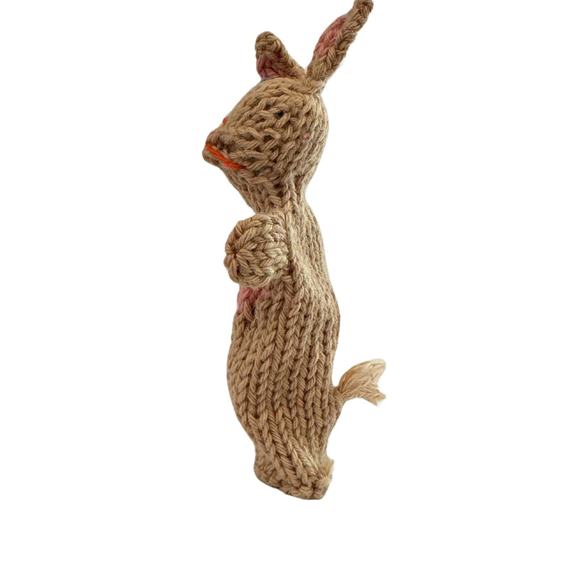 Organic Cotton Finger Puppet - Rabbit