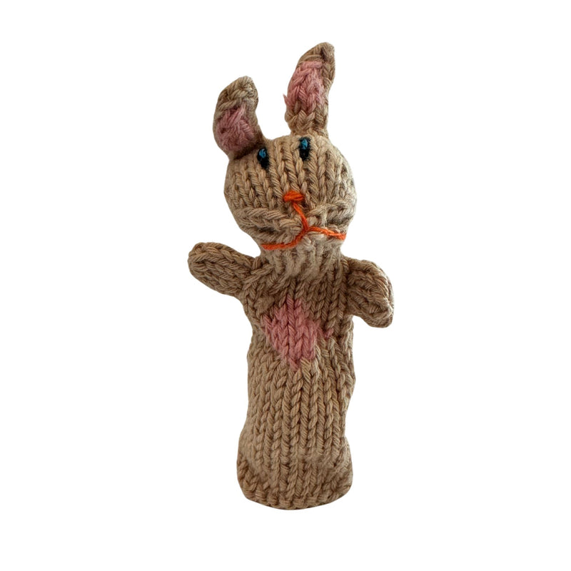Organic Cotton Finger Puppet - Rabbit