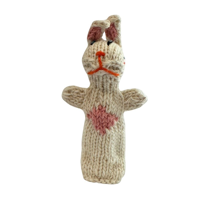 Organic Cotton Finger Puppet - Rabbit