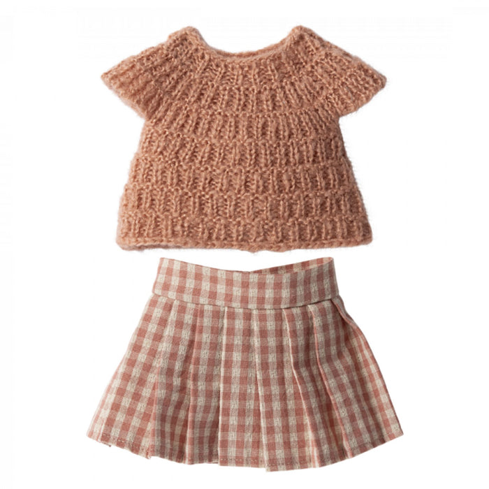 Knitted Shirt + Skirt, Size 3