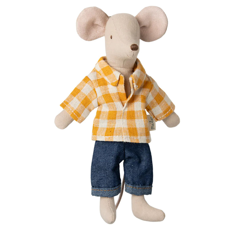 Yellow Checked Shirt and Pants, Dad Mouse