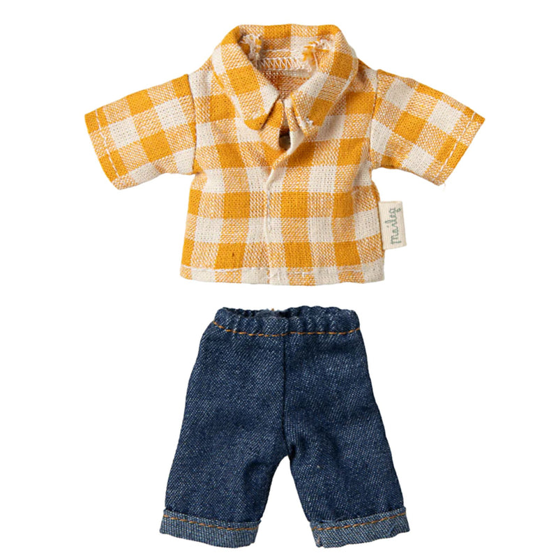 Yellow Checked Shirt and Pants, Dad Mouse