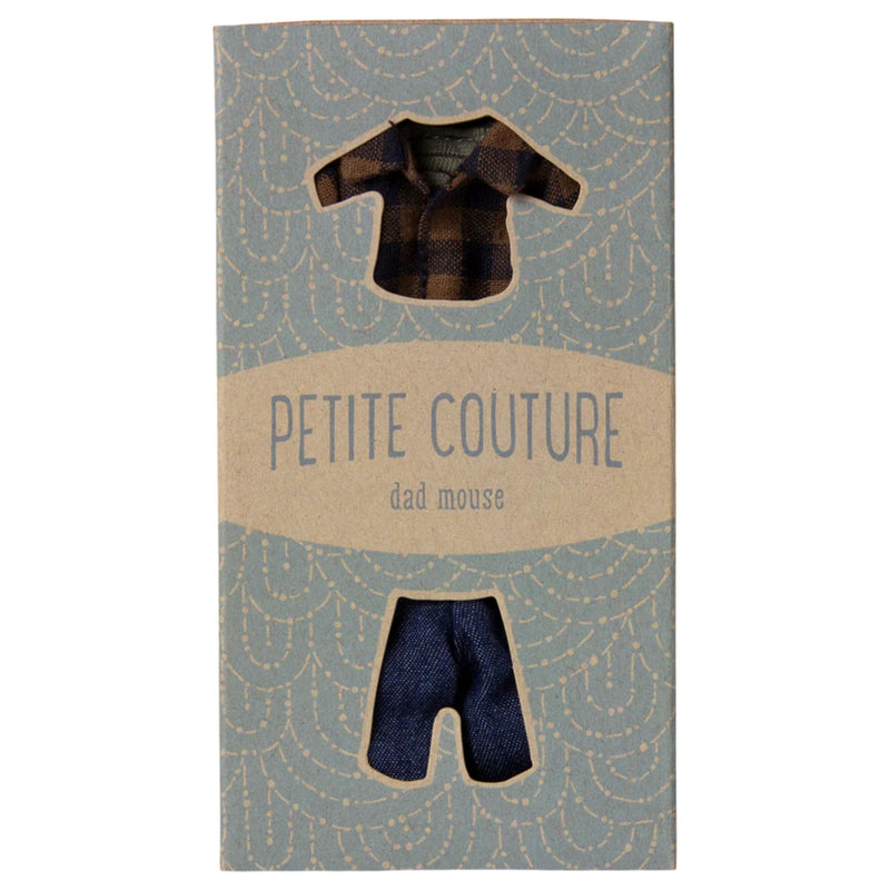 Brown Checked Shirt and Pants, Dad Mouse