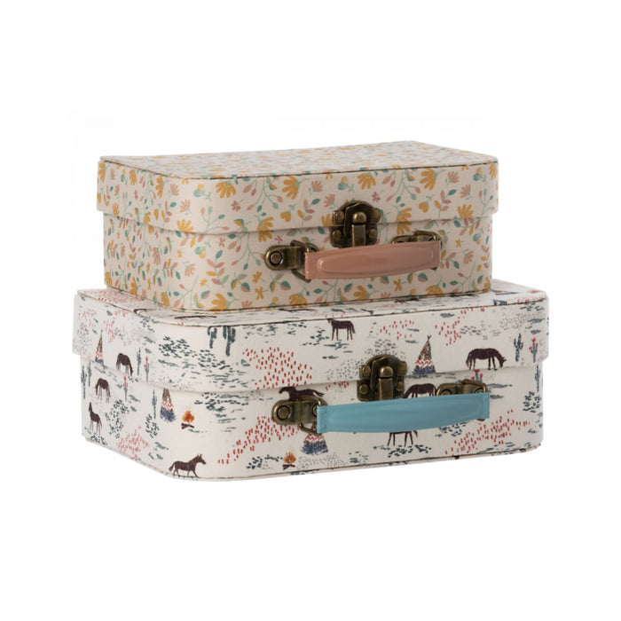 Suitcases with Fabric, 2pcs