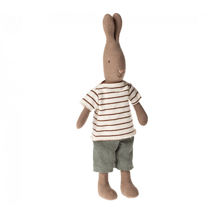 Rabbit Size 2, Brown, Striped Blouse + Pants