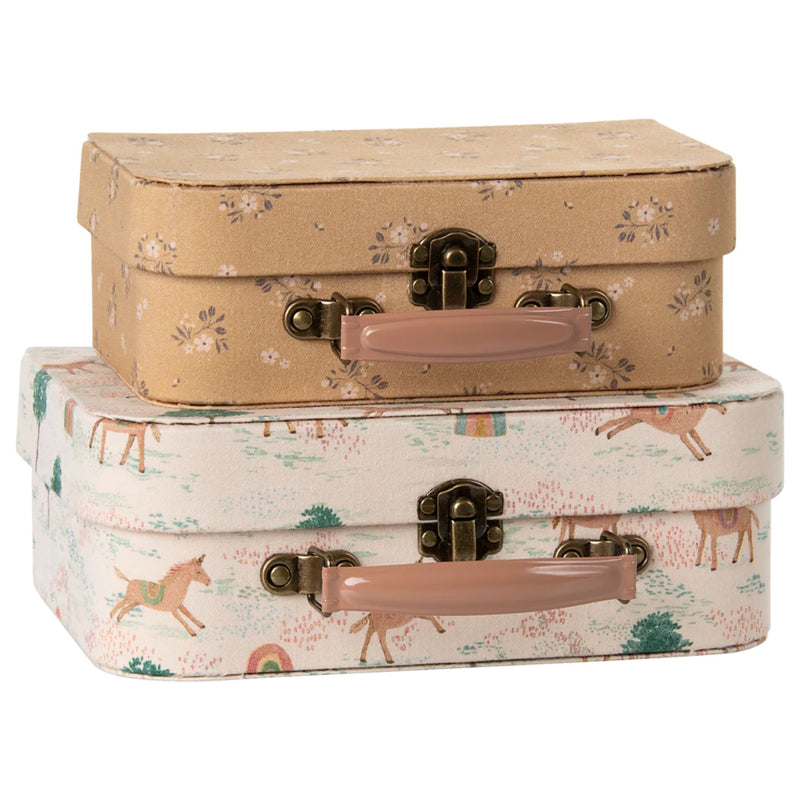 Suitcases with Fabric, 2pcs