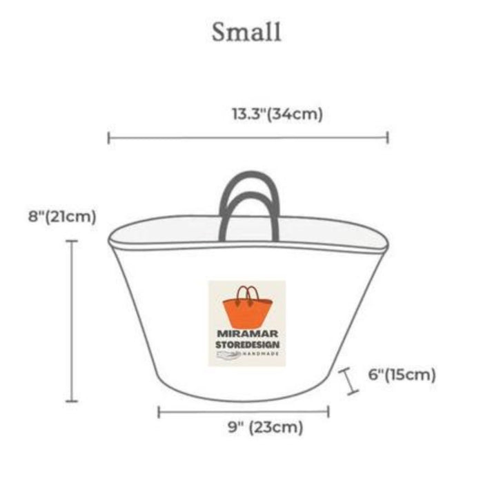 Straw Beach Bag with Pocket