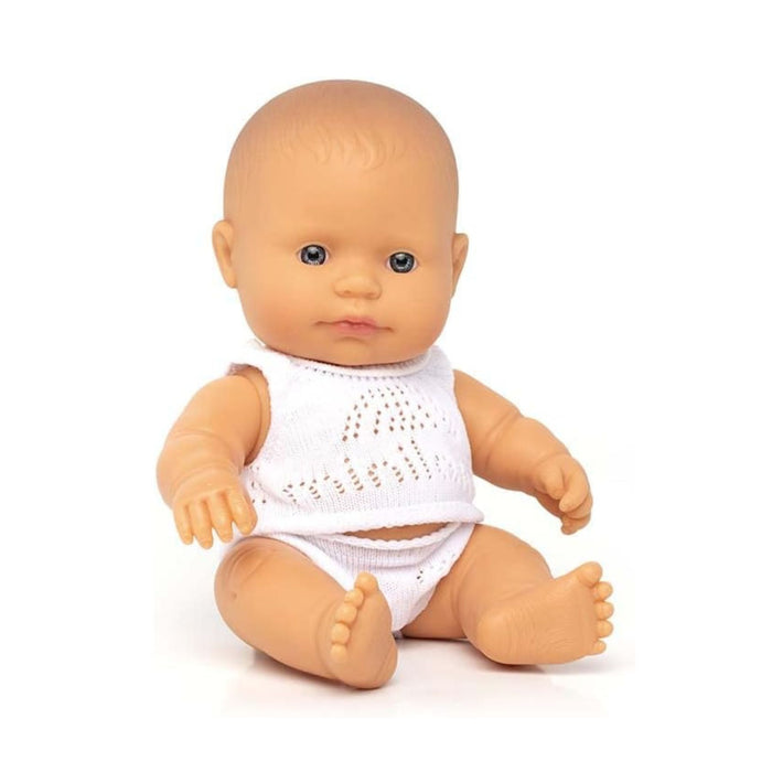 Small Baby Doll Girl Caucasian, 8 1/4"