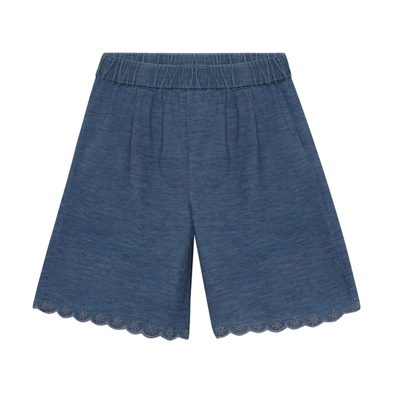 Cotton Chambray Shorts