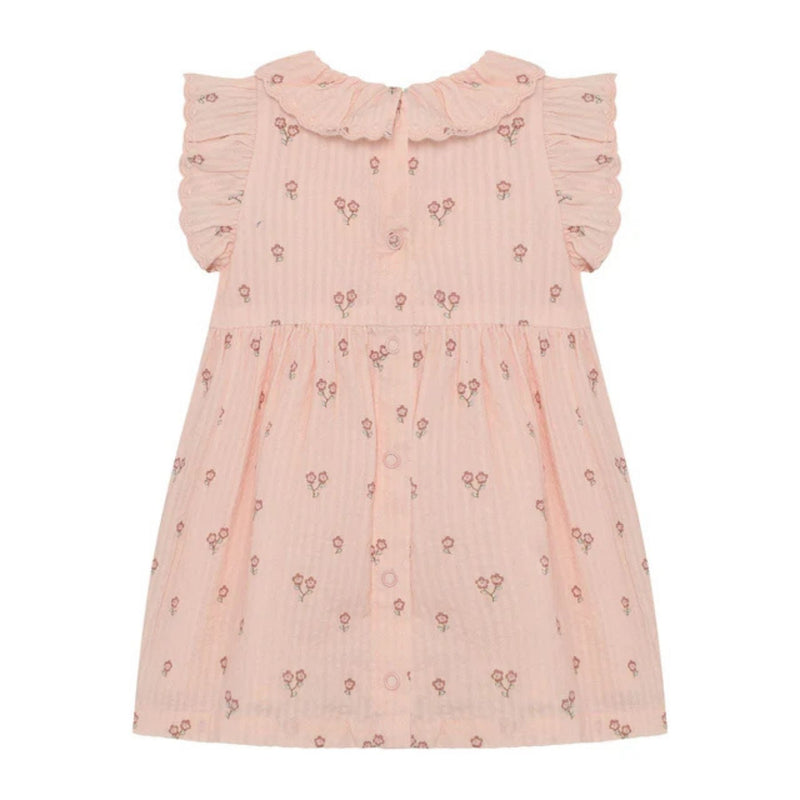 Muslin Dress Peach Flower