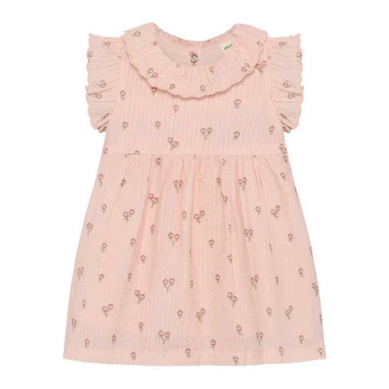 Muslin Dress Peach Flower