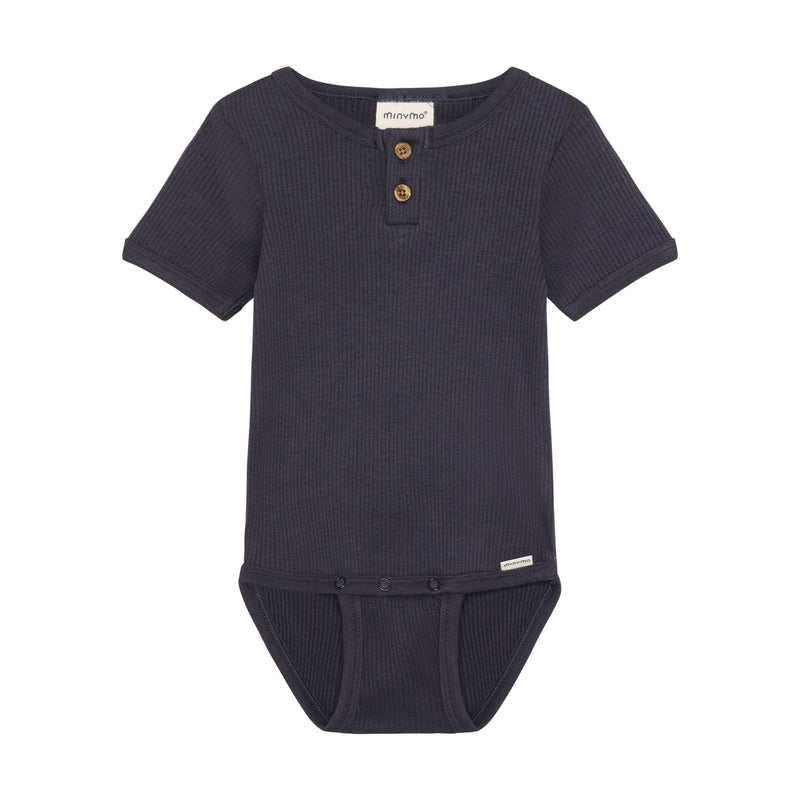 Baby Modal Rib Bodysuit Blue
