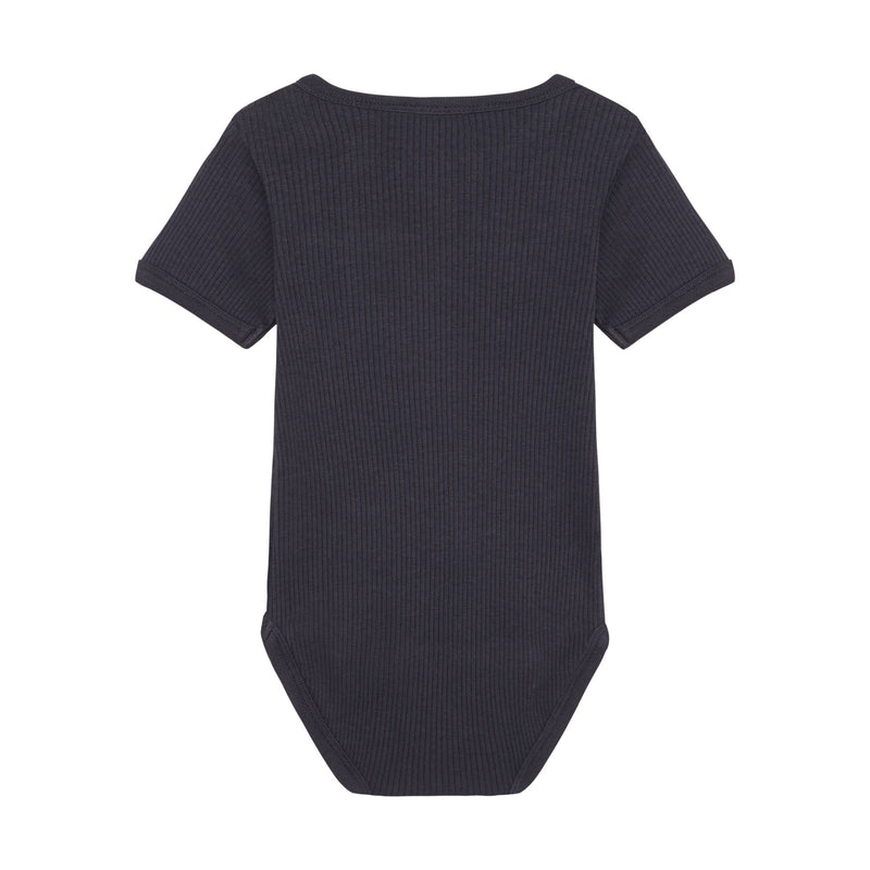 Baby Modal Rib Bodysuit Blue
