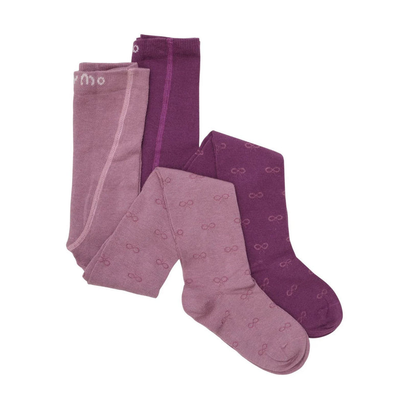 Tights with Bow Patterns - 2 pack