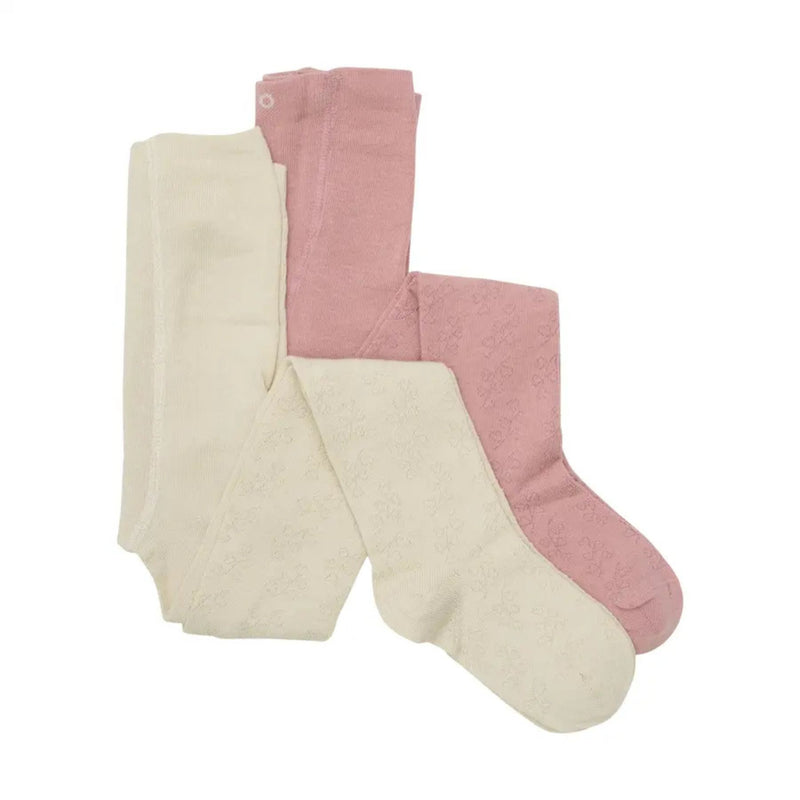 Tights with Leaf Patterns - 2 pack