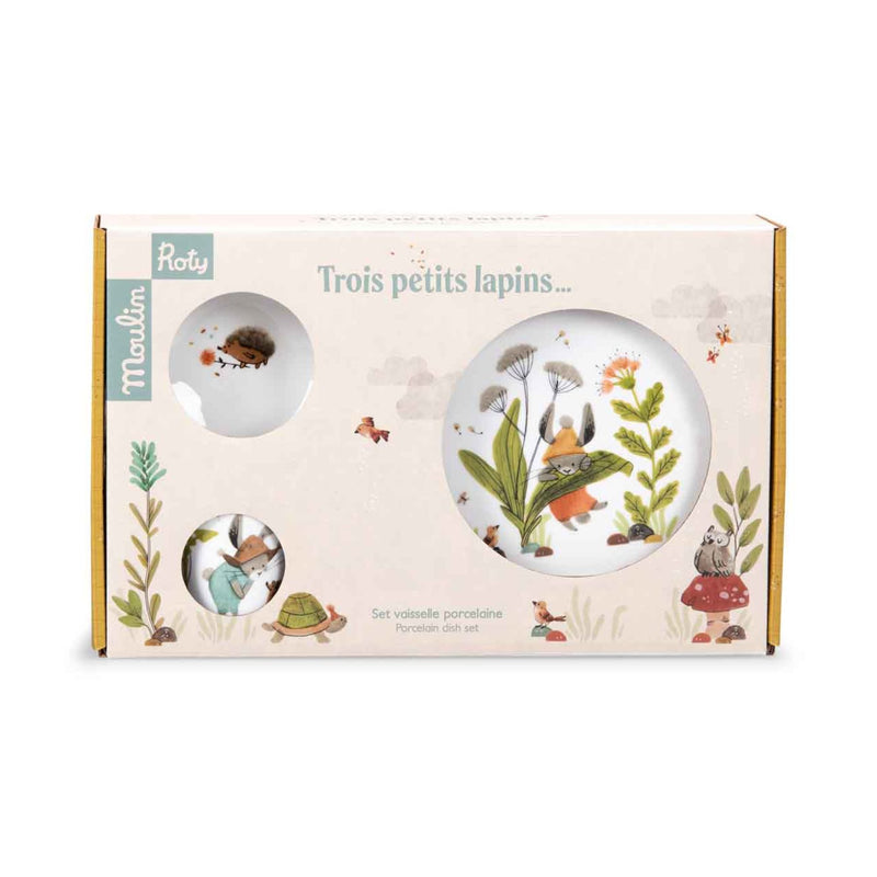 Trois Petit Lapins Porcelain Dish Set
