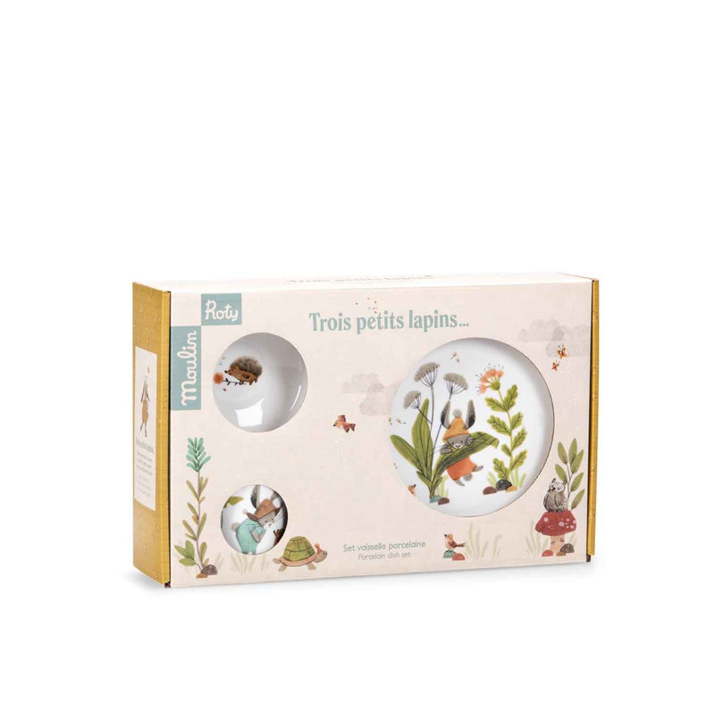 Trois Petit Lapins Porcelain Dish Set